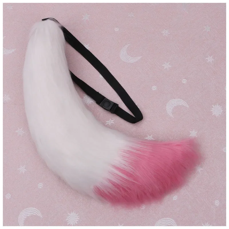 Adjustable Belt Fox Tail Kawaii Wolf Dog Tail Cosplay Accessories Party 70cm Furry Cosplay Costume Props Girl Faux Fur Tail