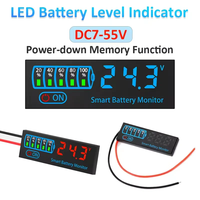 3S-14S DC7-55V Battery Level Indicator 12V 24V 36V 48V 18650 Lipo Lithium Battery Capacity Board Voltage Battery Charging Tester