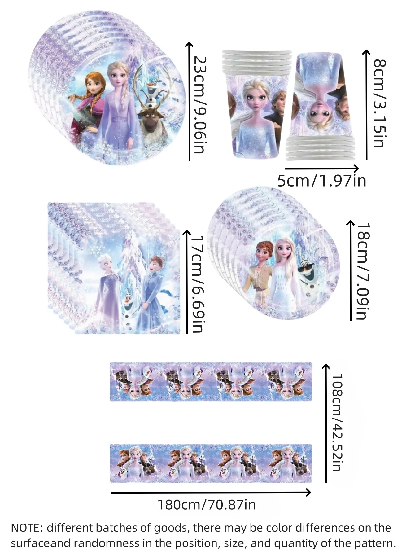 1/10/20pcs New Disney Elsa Anna Frozen Party Supplies Paper Cups Paper Plate Tablecloths Snow Queen Birthday Party Decoration