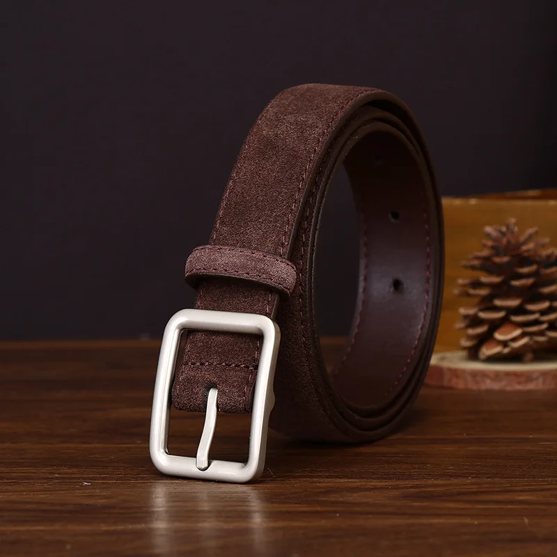 حزام جلد سويدي بسيط راقي للنساء، حزام جلد سويدي عصري ومتعدد الاستخدامات للنساء #1