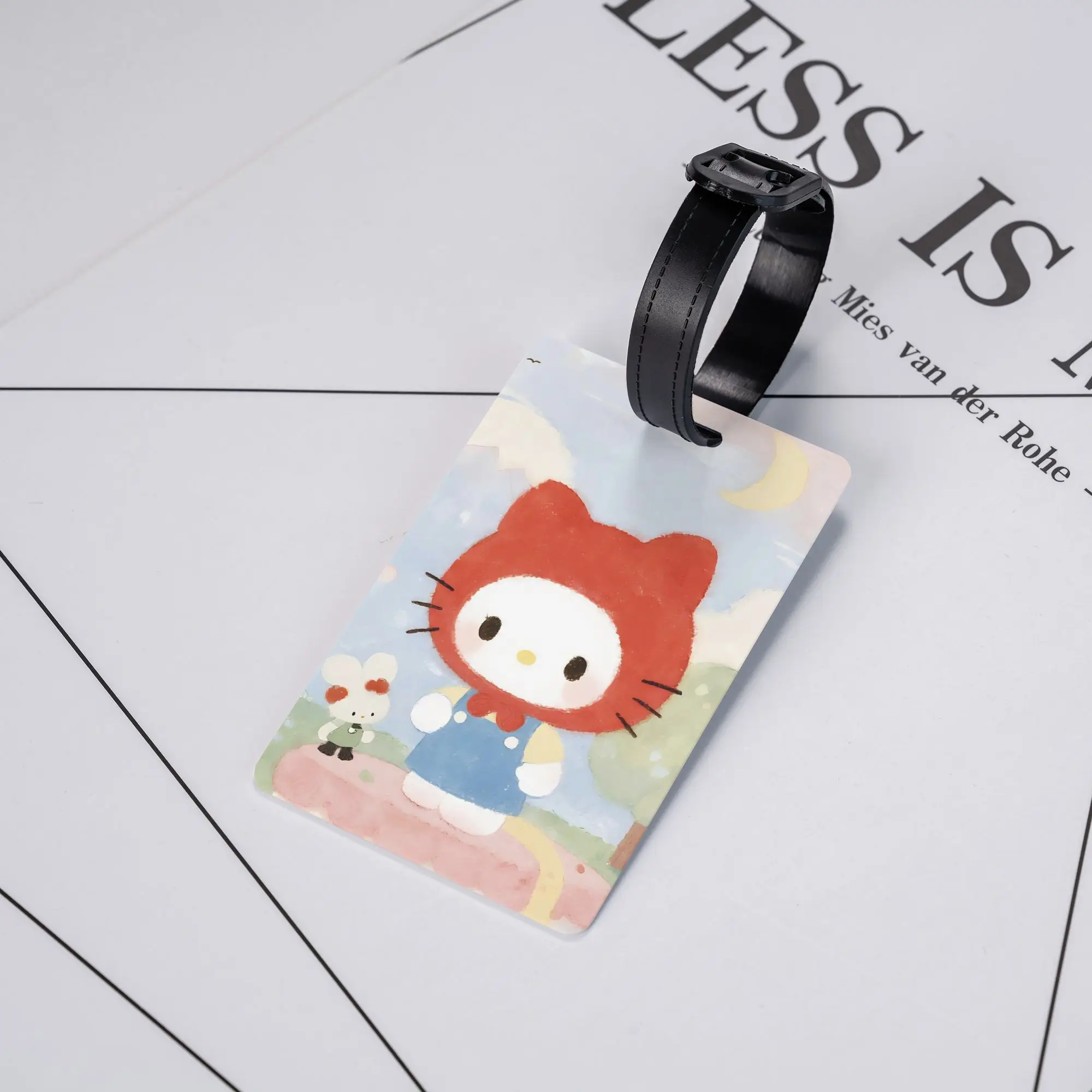 

Hello Kitty Cartoon Luggage Tags Suitcase PVC Plastic Travel Accessories Holder Baggage Tag Name ID Address Baggage Tag Gift