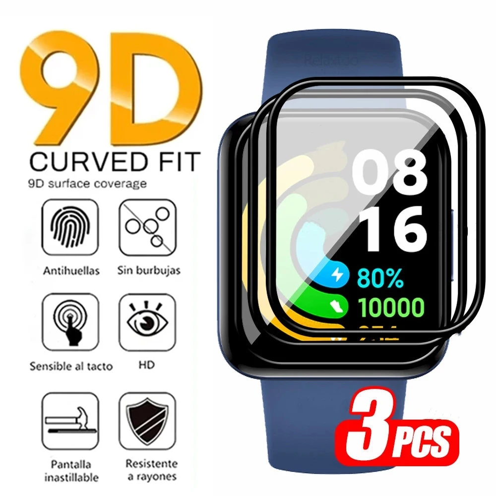 3PCS Full Screen Protector For Xiaomi Redmi Watch 3 Active 2 Lite Film Samrtwatch Mi Poco Watch Lite 2019 Color Protective Film