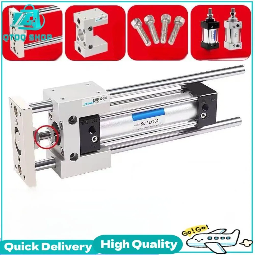 

Новая линейная направляющая пневматического стандартного цилиндра для SC SU DNC Tłok SC32 SC40 SC50, направляющий опорный кронштейн, монтажные аксессуары