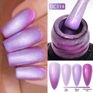 7ml 7ml Wärme Gummi -Basis -Gel -Nagellack -Gradienten -Änderung Farbe des Ouro Preto Glitter Gel Schluchzer Außen UV -LED -Lack der Kunst des Nagels 8 Hauptverkäufe t -Shirt leuchten im Dunkeln - №5