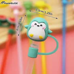 Silicone Sealing Straw Plug Reusable Drinking Dust Cap Cartoon Plugs Tips Cover Suit Kitchen Cup DIY Accessories Wholesale
