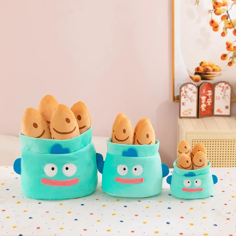 

Мультфильм Sanrio Hangyodon аниме фигурка Тайяки картофель фри мягкая плюшевая кукла подушка украшения для комнаты праздничный подарок игрушка
