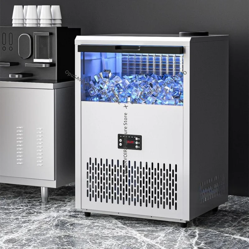

Commercial Low Power Ice Maker Machine Large Capacity Automatic Ice Machine Milk Tea Shop Compatible Tap & Bottled Water JT40