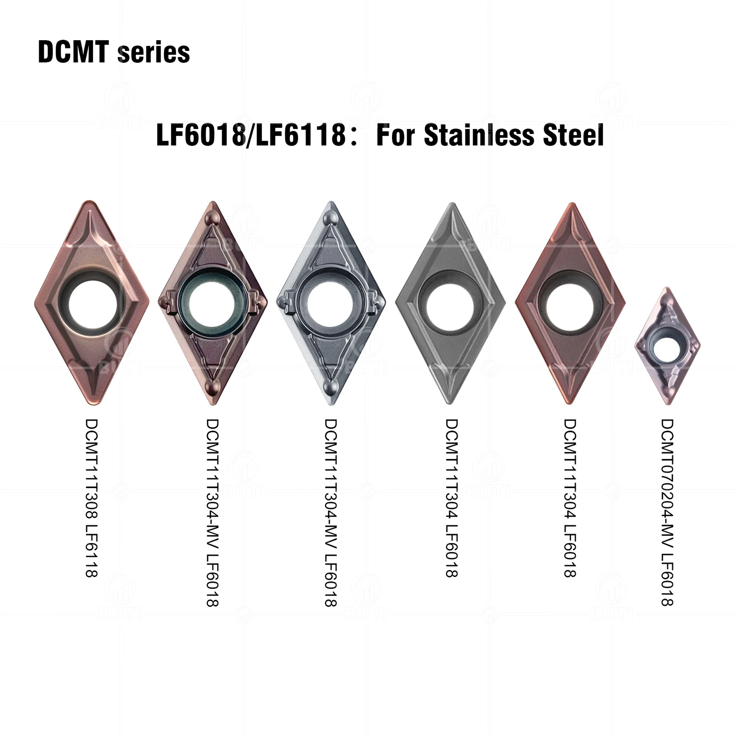 Imagem -05 - Deskar 100 Original Dcmt070204 Dcmt070208 mv Lf6018 Carbide Insere Torno Girando Ferramentas de Corte para Processamento de Aço Inoxidável