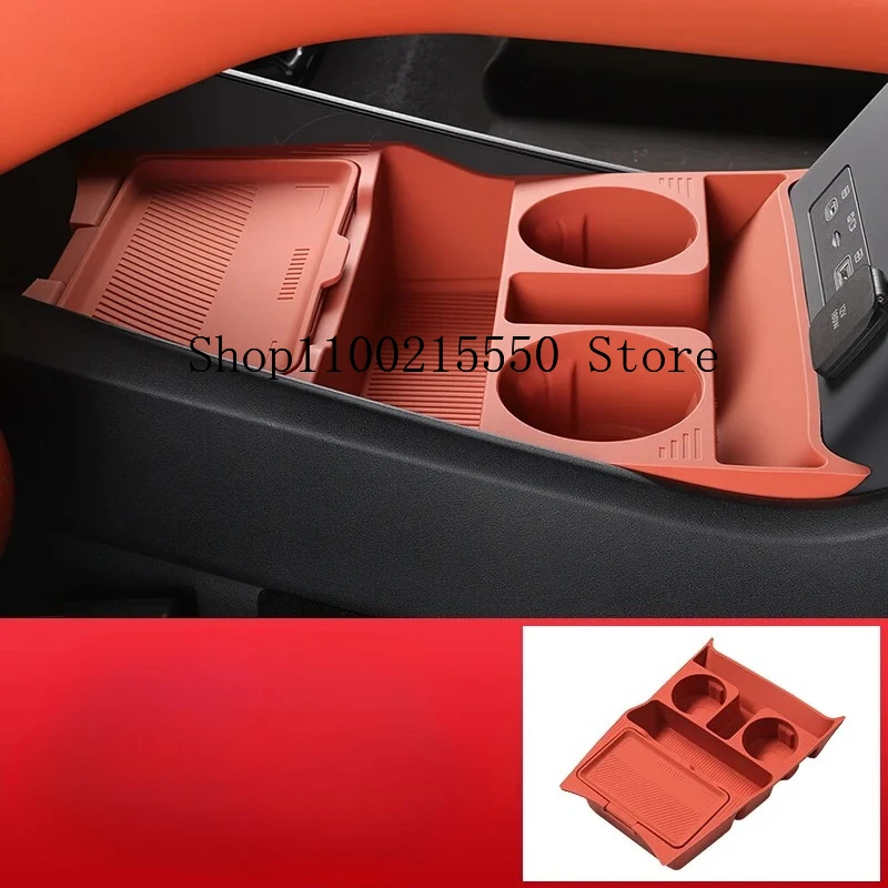 

Accessories For BYD Sealion 8 Tang L 2025 2026 Center Console Lower Storage Box Silicone Armrest Organizer Tray Interior Tidying