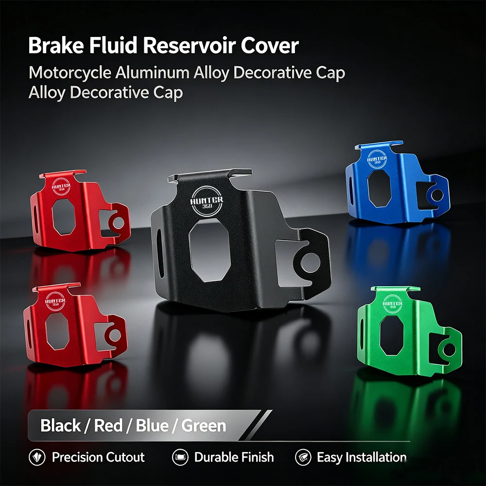 Motorcycle Oil Tank Protector Accessories 4 Colors For Royal Enfield Hunter 350 Easy Install Rear Brake Reservoir Shield