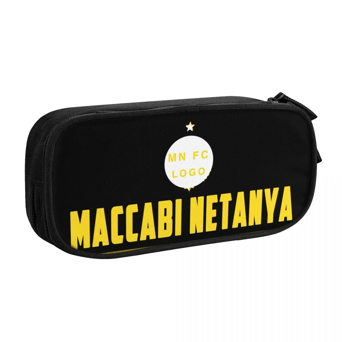 

Maccabi Netanya FC Big Capacity Pencil Pen Case Stationery Bag Pouch Holder Box Organizer for Teens Girls Adults Student