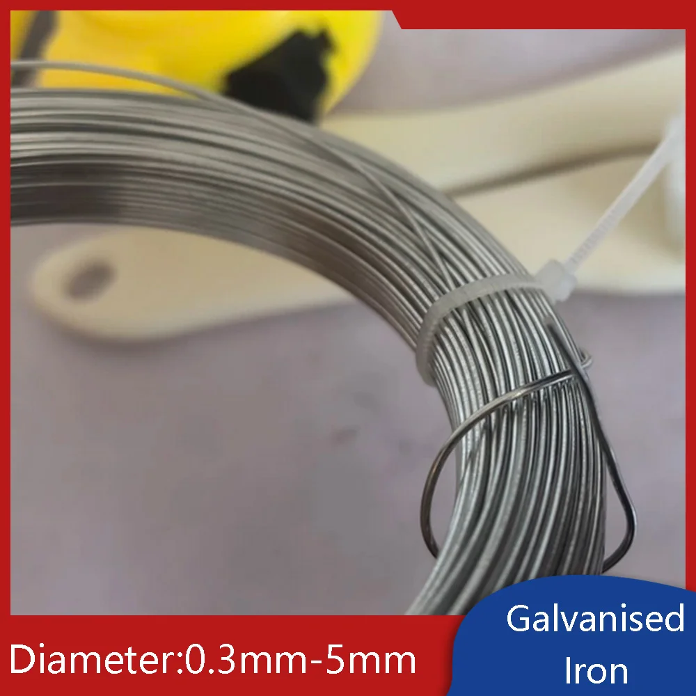 Galvanised Iron Solid Wire 0.3mm-5mm Diameter Metal Steel Wires for Climbing Plants, Trellis