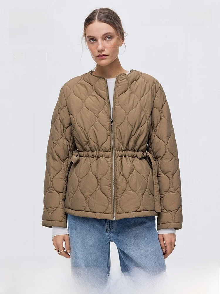 

H&M Women's Cotton Jacket Quilted Diamond Pattern THERMOLITE® Outerwear Spring 2026 Ladies Premium Fashion