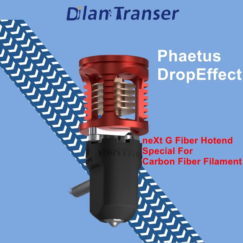 

Hotend волокна neXt G, разработанная для нити из углеродного волокна Phaetus DropEffect PEI PACF Voron 2,4, 3D-принтер Prusa MK2 MK3 V6 Hotend