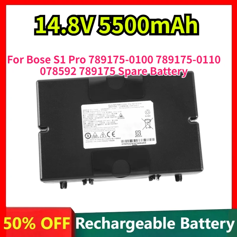 14.8V 5500mAh Battery for Bose S1 Pro 789175-0100 789175-0110 078592 789175 Spare Battery 81.4Wh