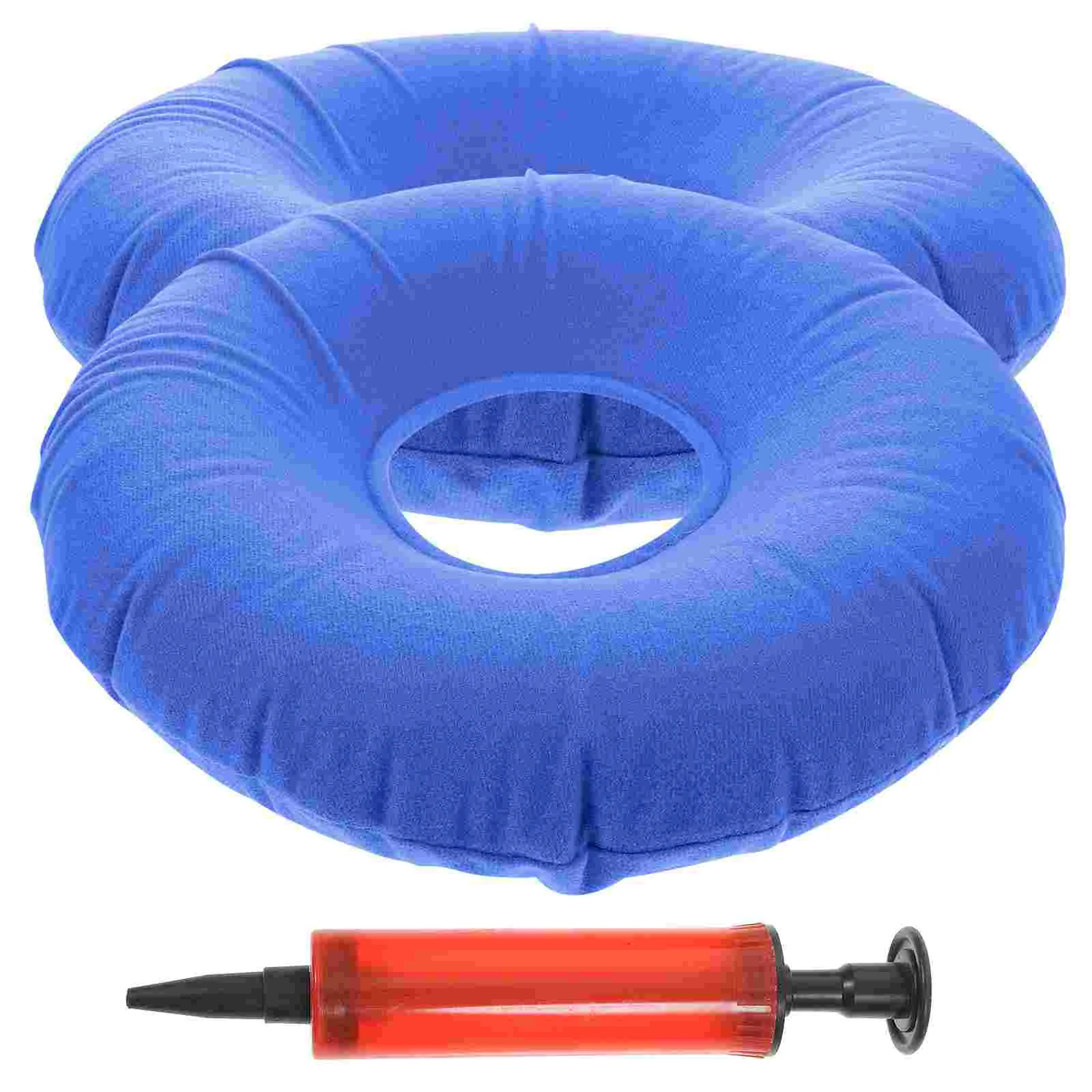 Anti-decubitus Air Cushion Seat Pillow Inflatable Pad Round Hemorrhoids Ring with Pump