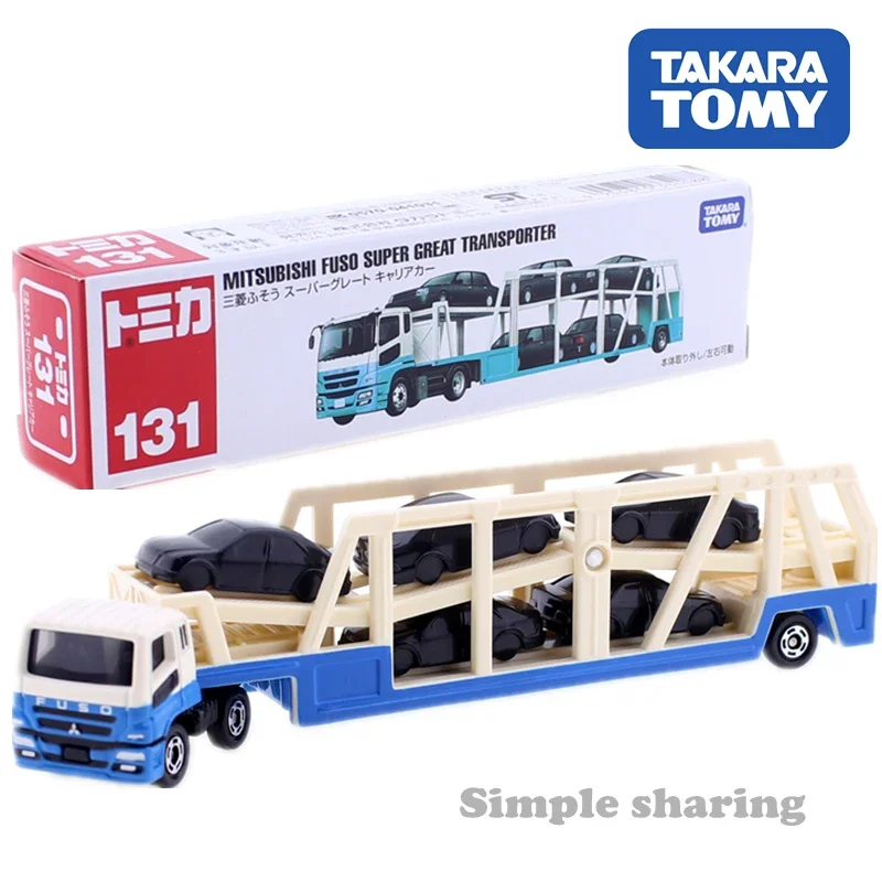 

Takara Tomy длинный тип Tomica No.131 Mitsubishi Fuso супер большой транспортер литой металлический автомобиль в игрушечной модели автомобиля