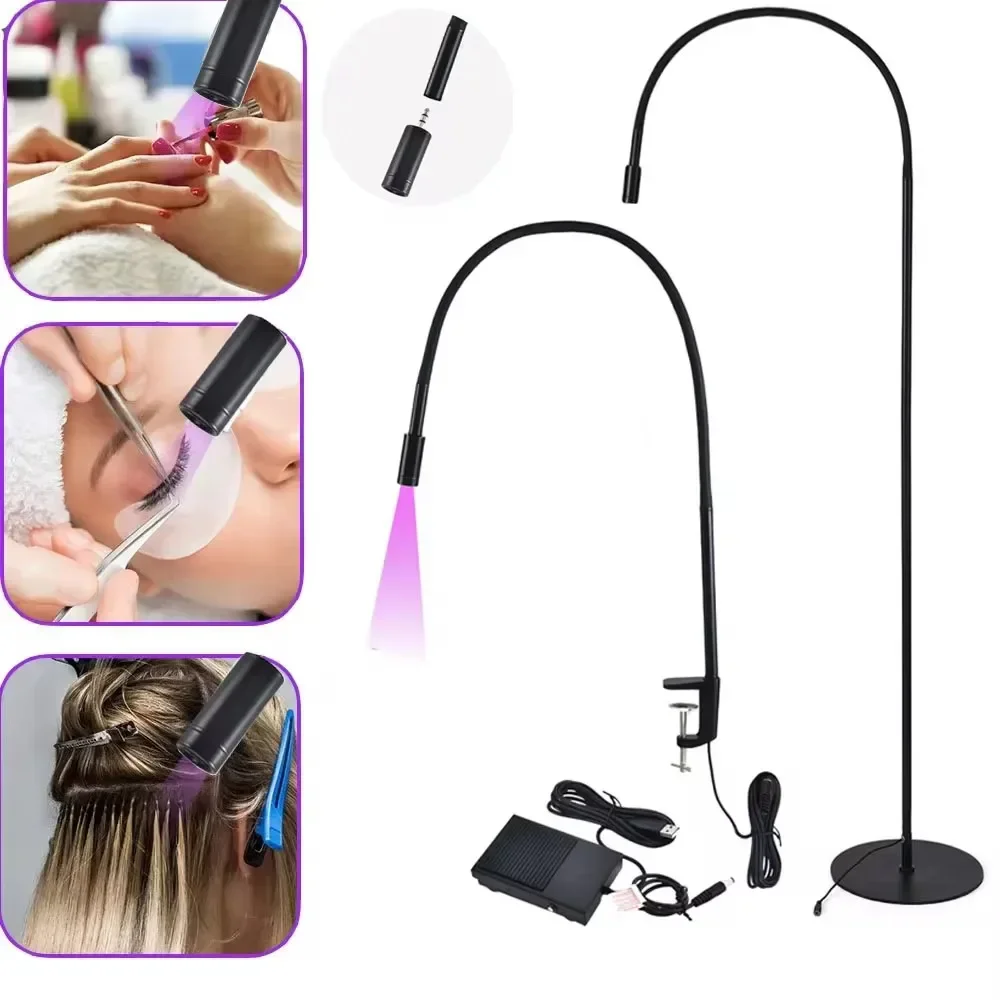 5W/10W a set UV LED Curing Lamp With Foot Switch Floor Lamp For Fast Drying Of Nail Polish/Eyelash Glue UV Curing Lamp