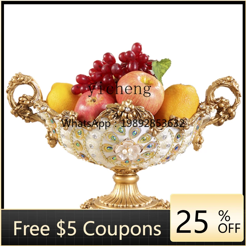 

ZYY fruit plate three-piece living room home creative luxury dried fruit plate decorative ornament