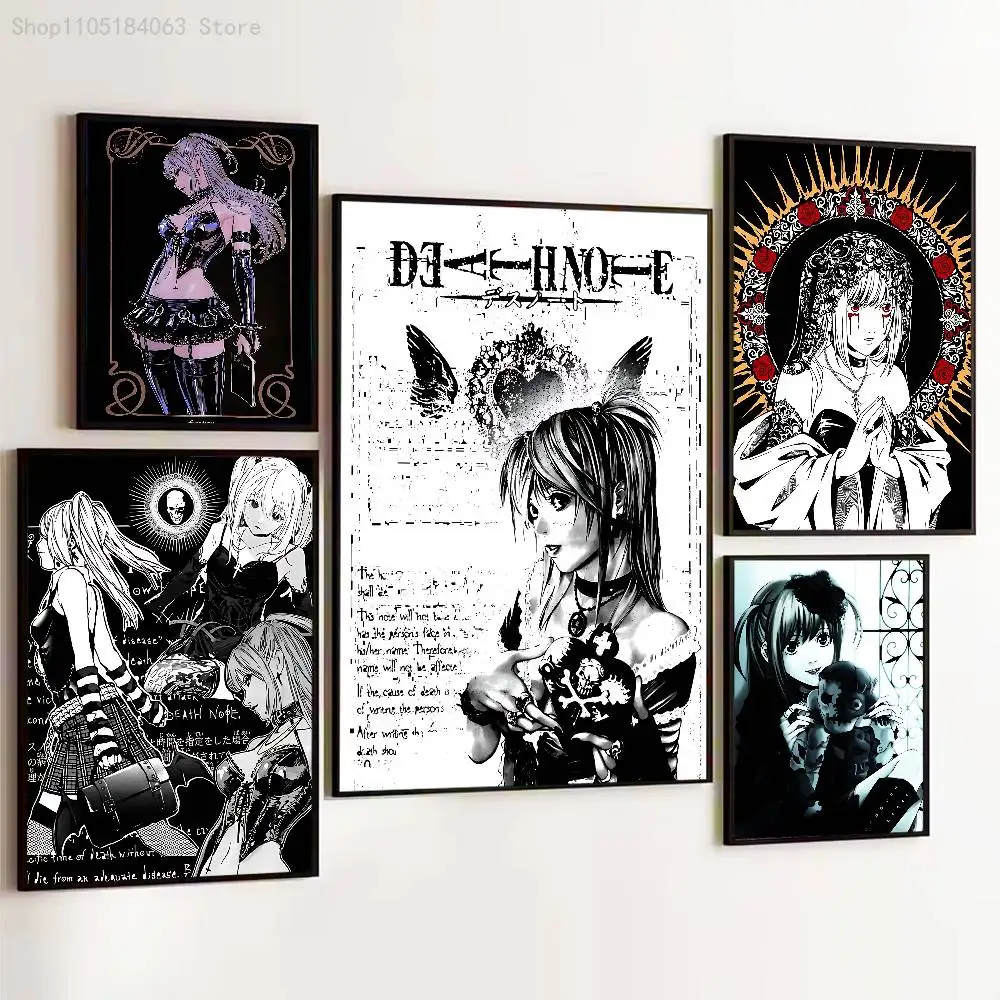 

Misa D-Death Cross N-Note Poster Prints Wall Art Picture Painting Gift Living Room Restaurant Bar Large Dec Sticker