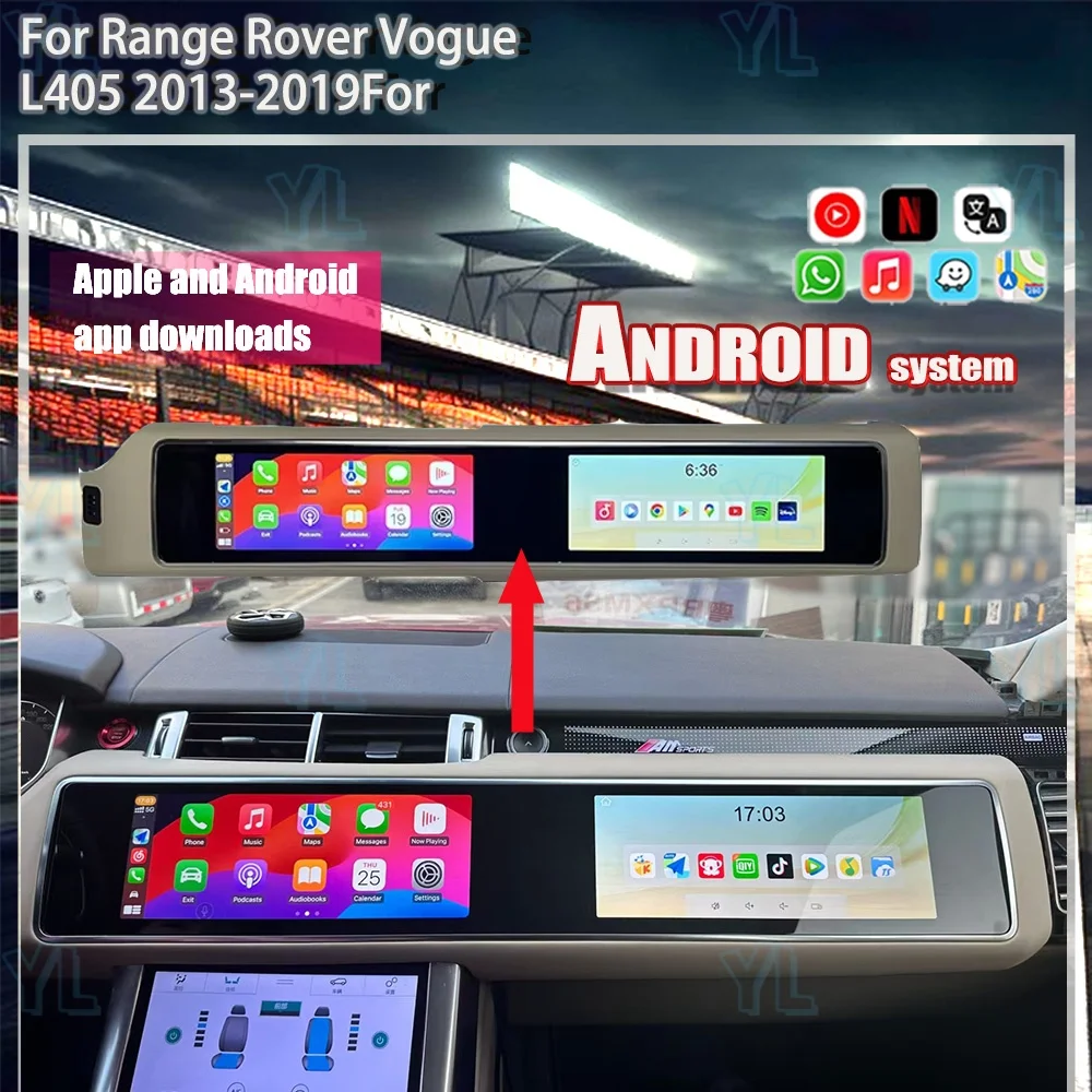 

LLY Dual 12.3-inches Interactive Screen Car Radio For Land Rover Range Rover Sport L494 2014 - 2017 Multimedia Player GPS WIFI