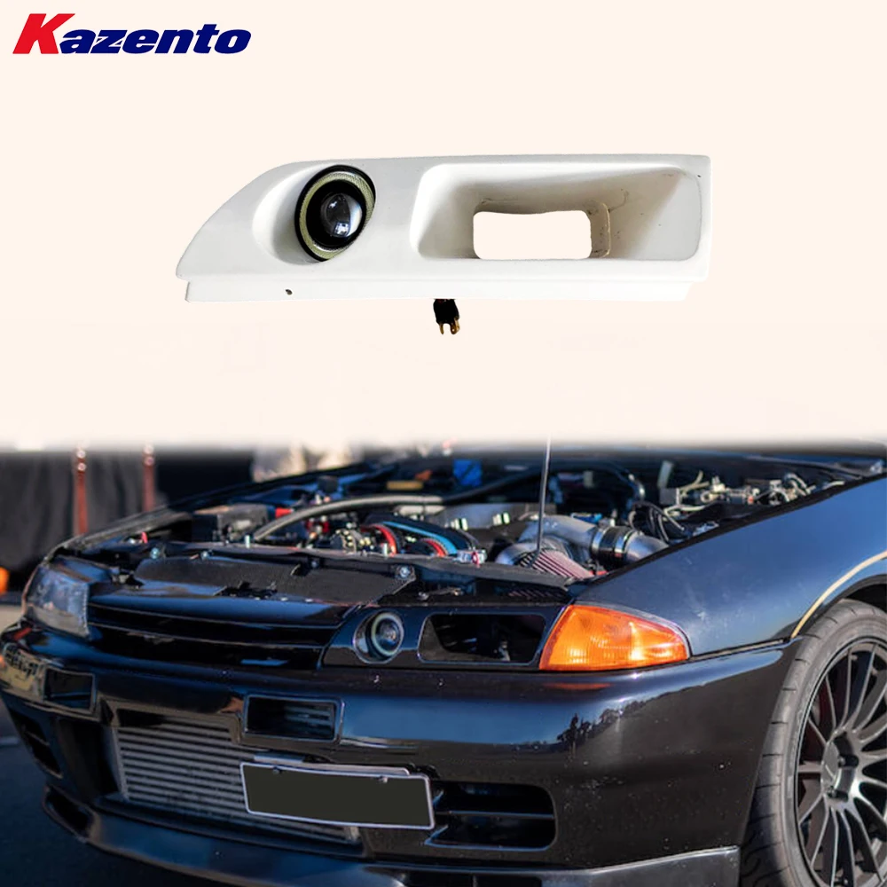 For Nissan Skyline R32 GTR GTS Fiberglass KZ Headlamp Air Intake W/Led Duct LHS