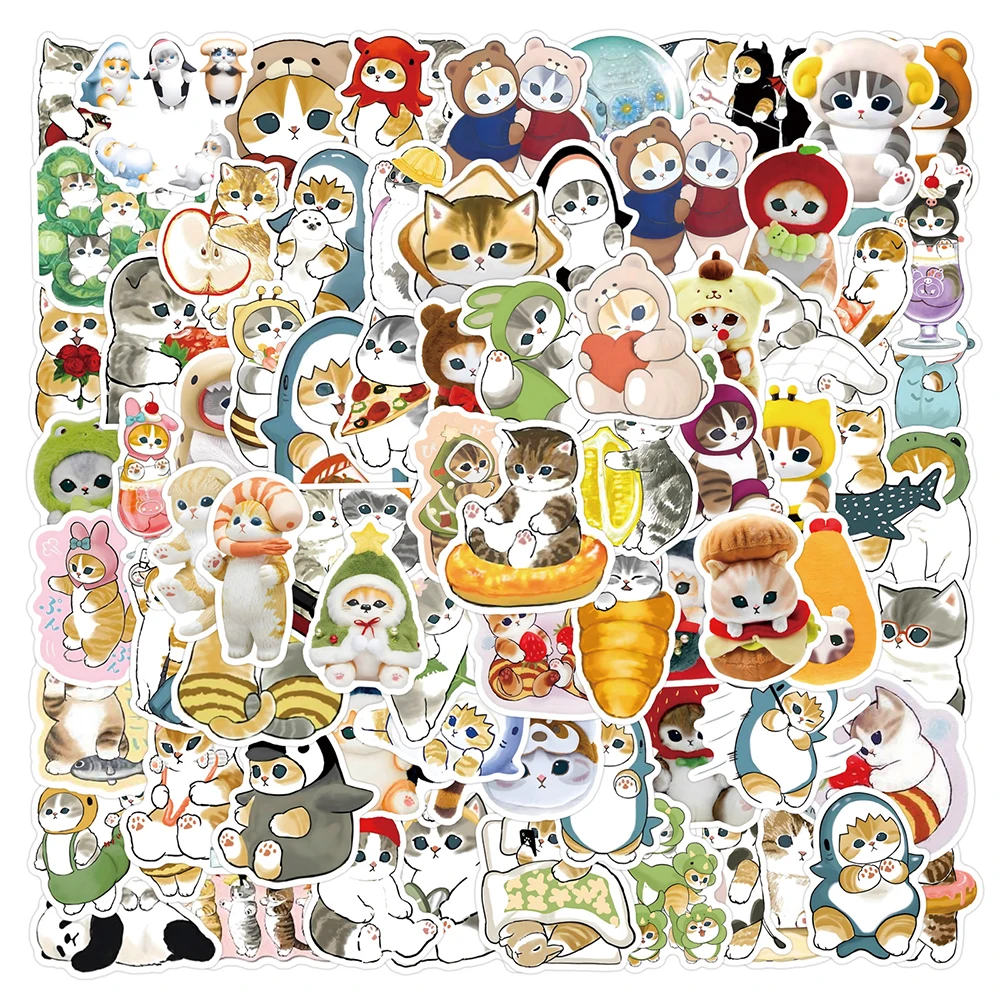10/30/50/110 stücke Lustige Nette Tier Katze Aufkleber Cartoon Graffiti Aufkleber Kind Spielzeug DIY Sammelalbum Telefon koffer Wasserdichte Aufkleber
