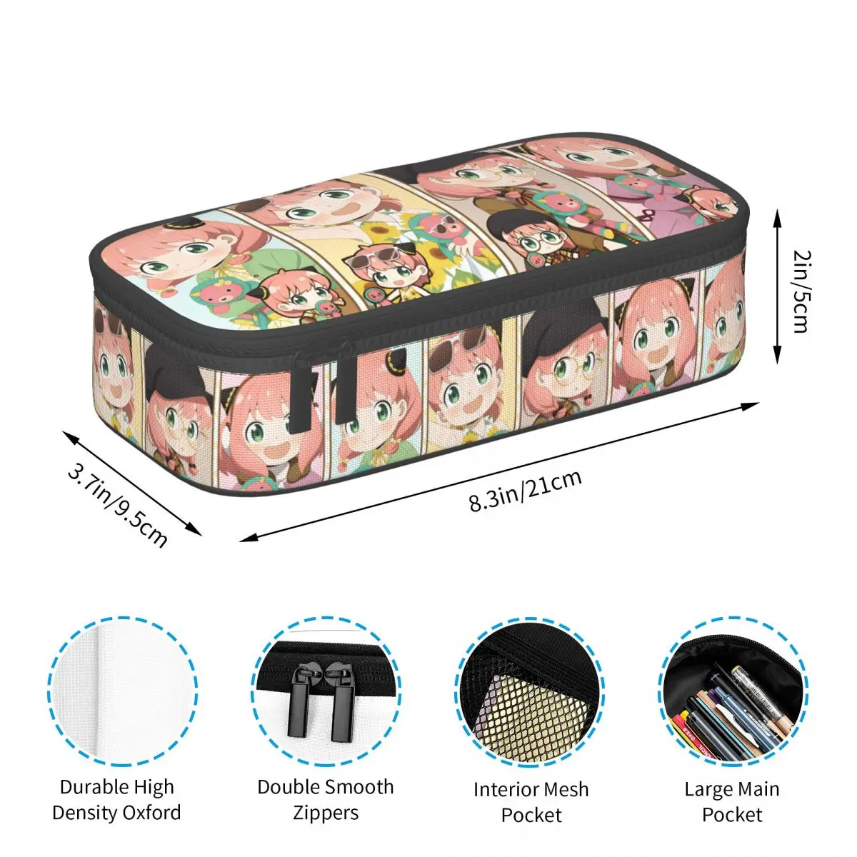 Yor Forger Anya Forger SPY FAMILY Pencil Cases for Girl Boy Large Storage Bond Forger Loid Forger Pencil Bag School Supplies view 5