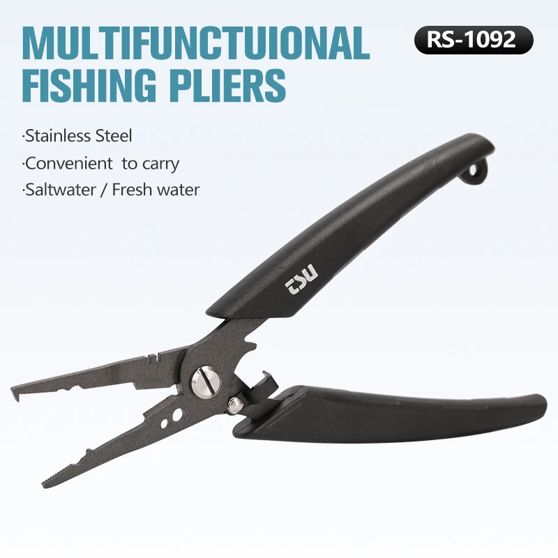 

TSURINOYA Fishing Pliers RS-1092 Stainless Steel ABS Handle Multifunctional Light Game Braid Cutter Line Scissors Tackle