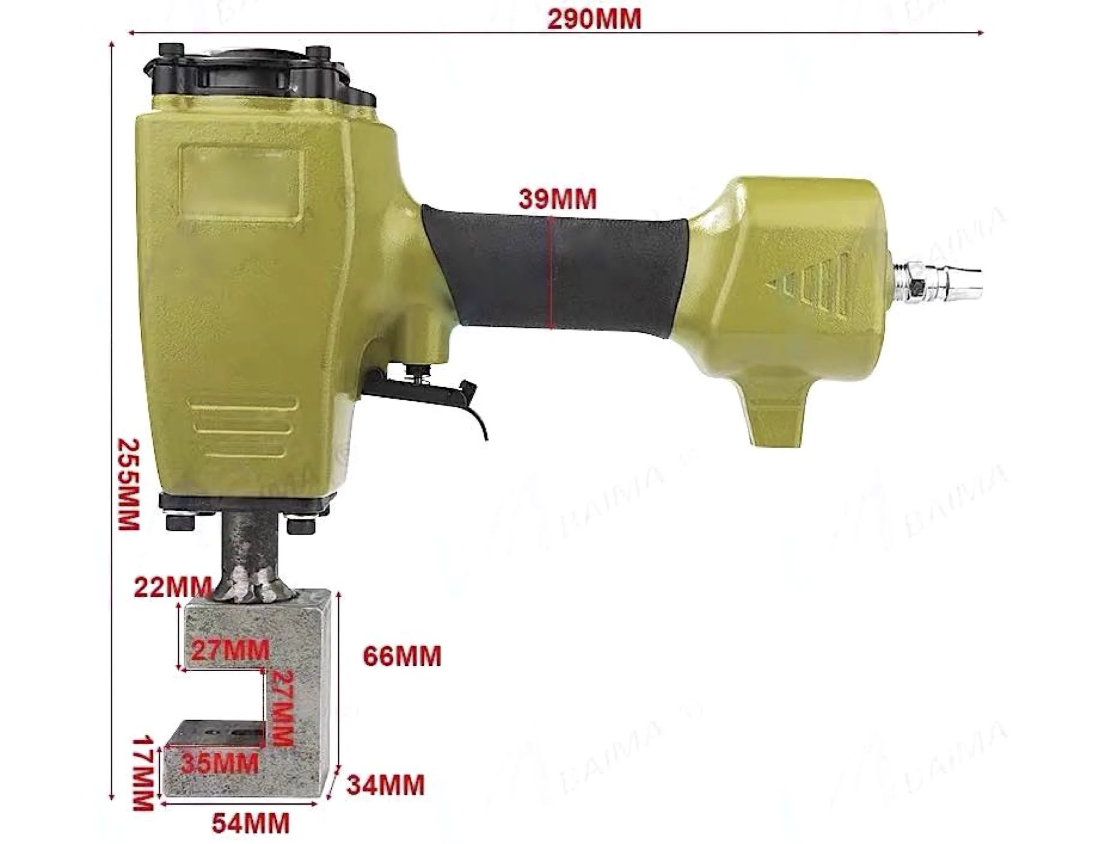 TY1700MB16 Pneumatic Aluminium Decking Puncher for 16mm Crossarm Decking Board