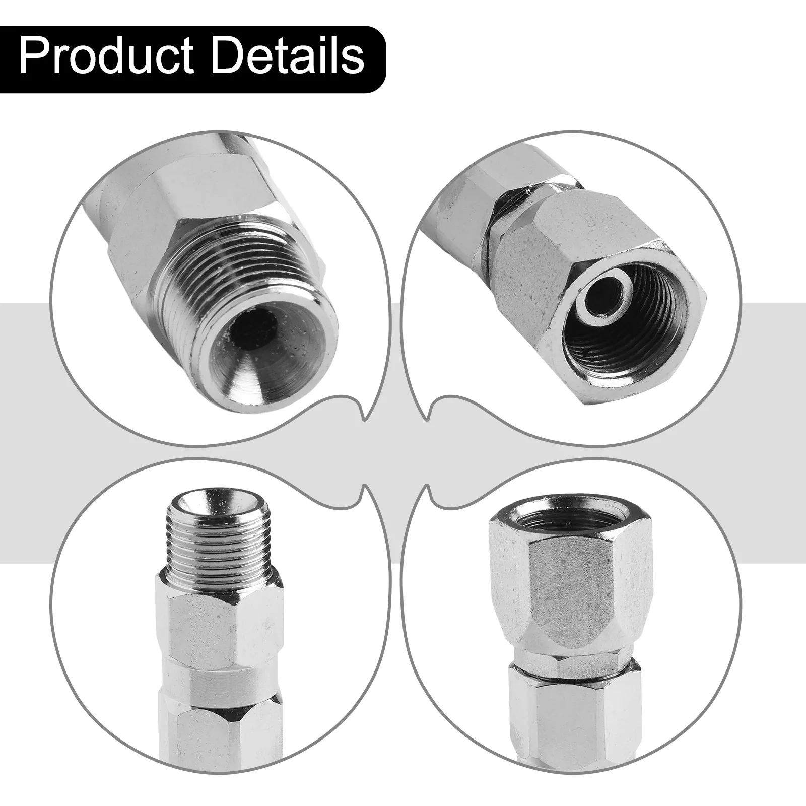 High Pressure Hose Swivel Joint Connector For Painting Projects Easy Connection Fatigue-reducing Design Metal Construction
