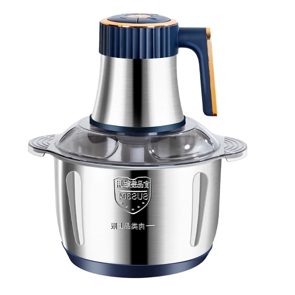 Hachoir Électrique 5L, Hachoir à Légumes, Petite Machine de Cuisine, Hachoir à Aliments en Acier Inoxydable, Mixeur, Robot Culinaire Multifonctionnel, Broyeur