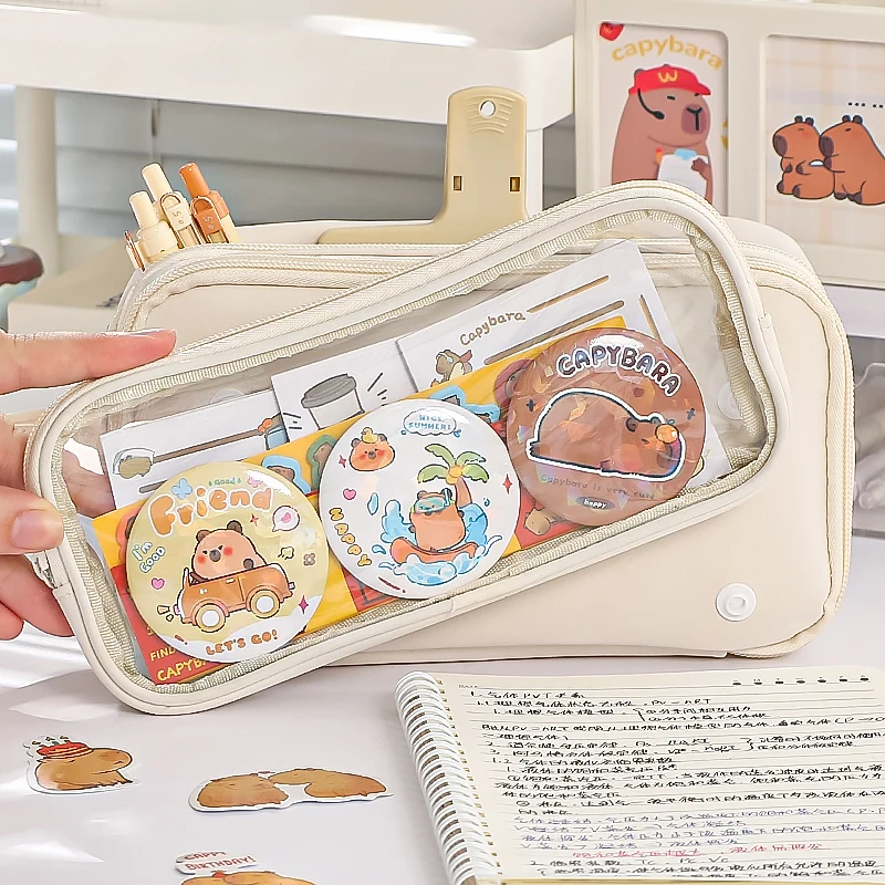 Transparent Compartment Detachable Pain Pack Pencil Case Ten Layer Large Capacity Storage Bag