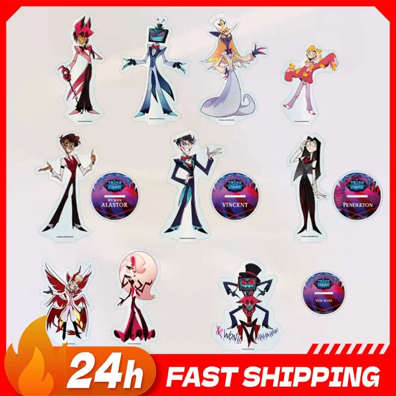 Vox Balck Balloon Market Ver. Figurine en acrylique Alastor sur socle, réplique de la plaque de présentation, objets de collection Sir Pentious, jouets en acrylique