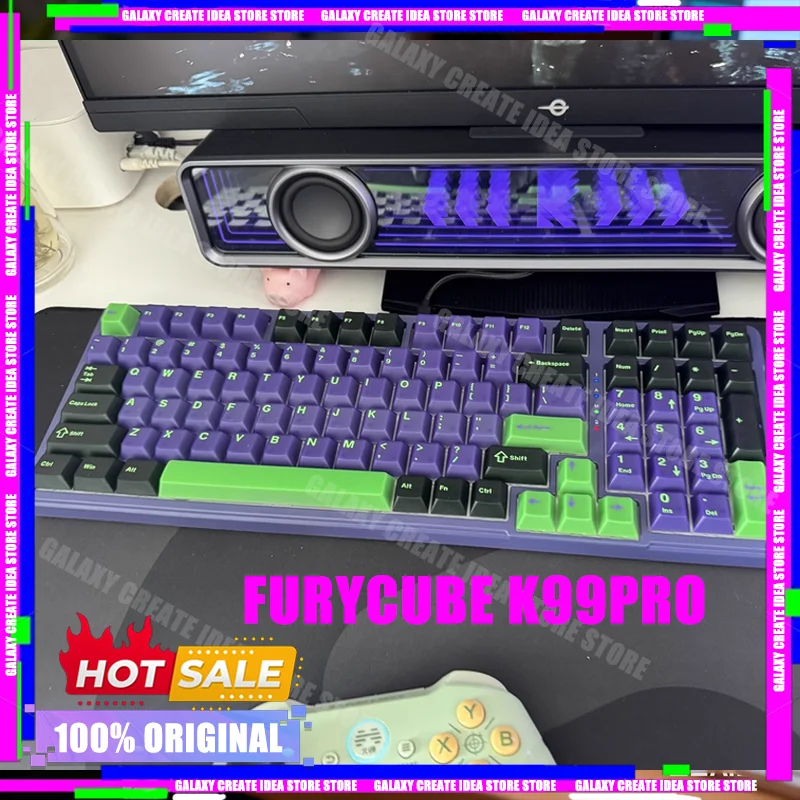 

NEW FURYCUBE K99PRO 3-mode Gaming Mechanical Keyboard Wireless 2.4G Bluetooth Gasket RGB Custom Esports Laptop Gaming Keyboards