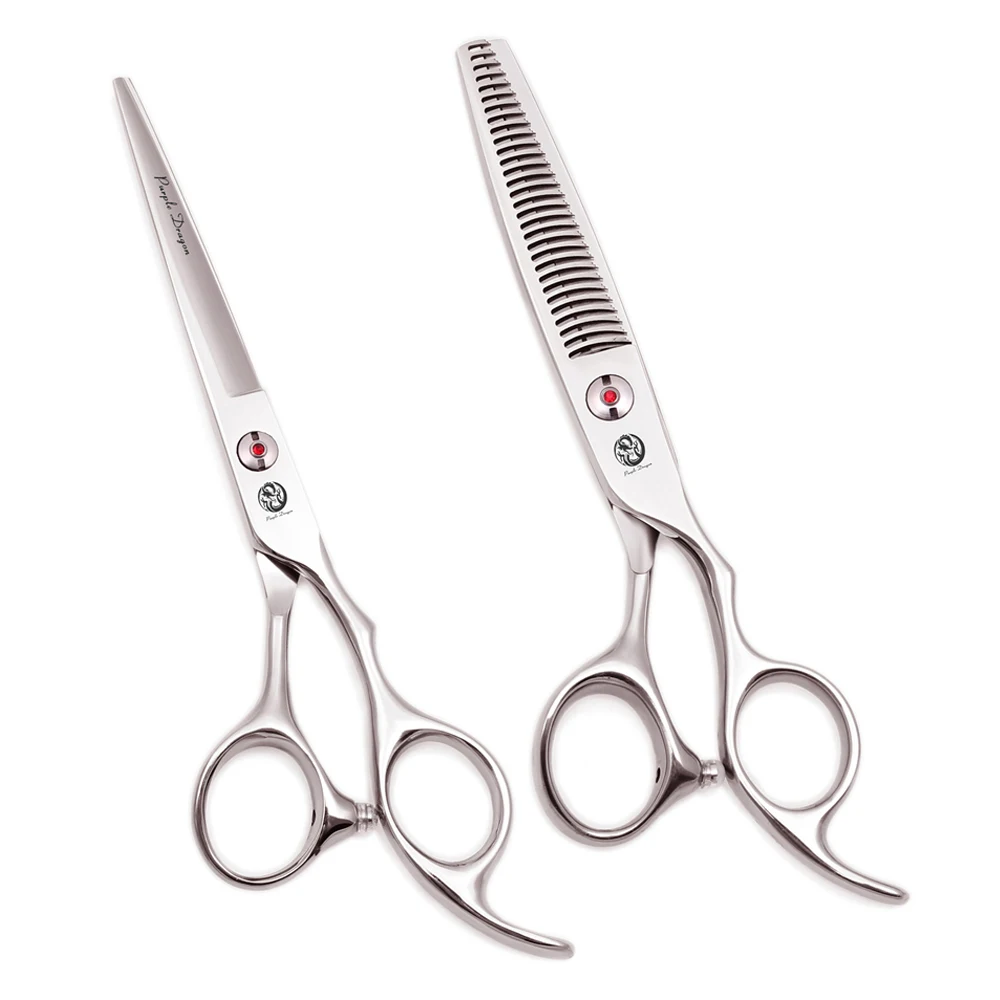 Professional Hair Scissors Japan 440C Purple Dragon 6