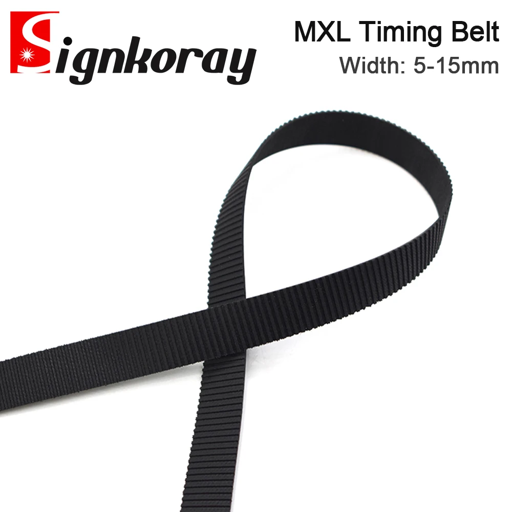 SignkoRay MXL cinghia dentata aperta larghezza 5mm 6mm 9mm 10mm 15mm cinghie in gomma di trasmissione per taglio incisione Laser CO2