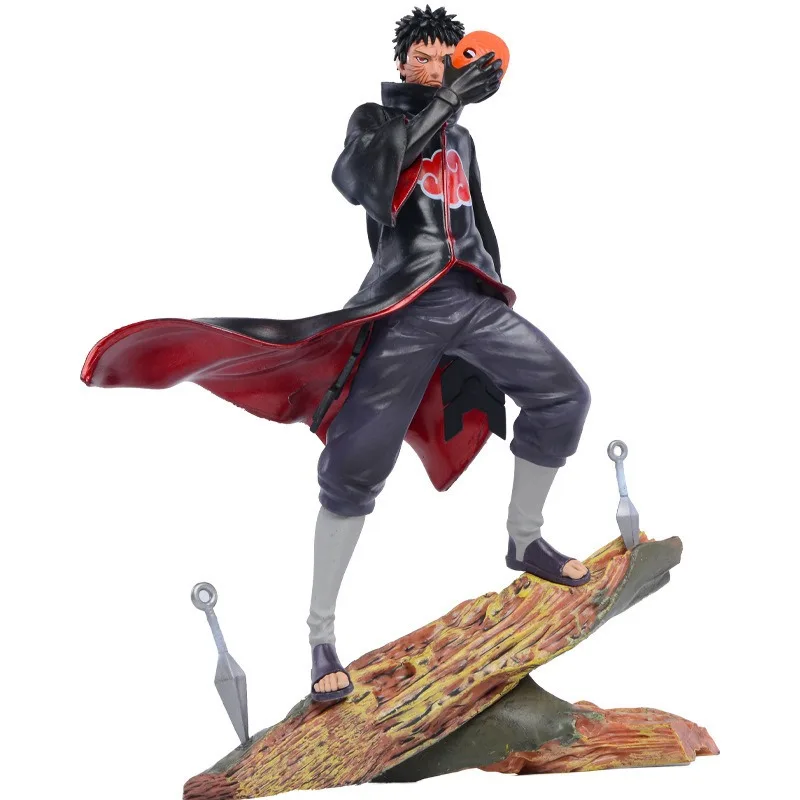 26CM tokoh Anime Naruto Uchiha Obito model mainan tokoh aksi koleksi patung Dekorasi Desktop liontin hadiah ulang tahun anak laki-laki