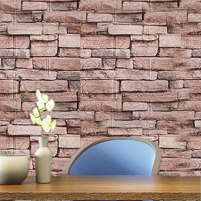 Wallpaper for Home Wall Decoration 3D Brick Self Adhesive Vinyl Wallpaper Soft Foam Base Wall Sticker for Bedroom Living Room view 4