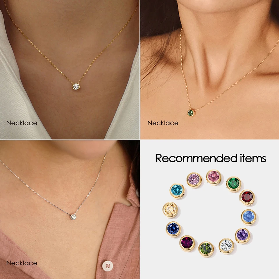 EMANCO 10 Stück Edelstahl-Anhänger mit Strasssteinen, modischer Geburtsstein-Anhänger für die Schmuckherstellung, DIY-Zubehör für Frauen – Detail 4