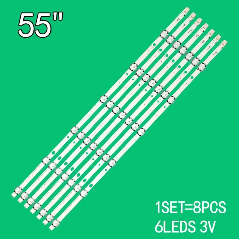 LED backlight For 55FX610F FHD REV06 VES550UNDL-2D-N11 LUX0155003/01 VESTEL_ V15_ 55inch_ FHD_ REV06 SVV550AJ9A_ 6LED_ REV02_ on