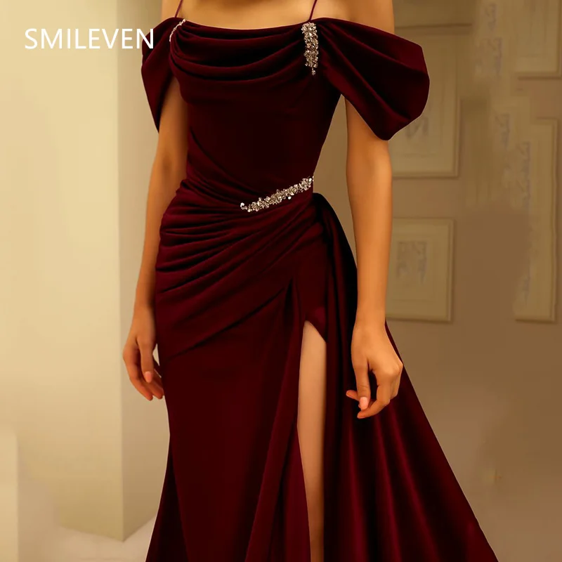 

Smileven Modest A-line Off Shoulder Sexy Prom Dress Beading Applique Party Gowns Formal Occassion Dress Customized 2025