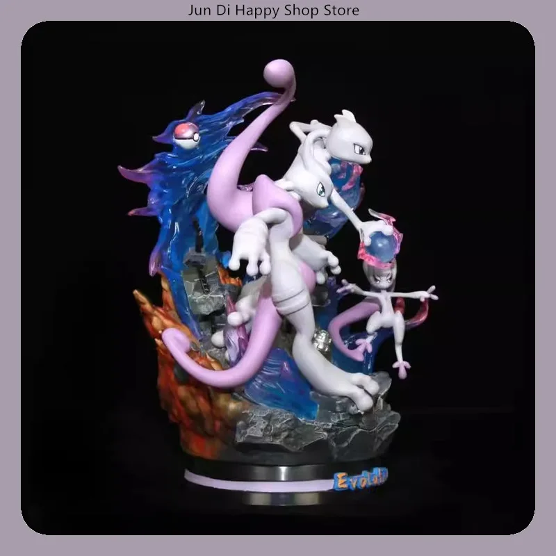 

28CM Mewtwo Glow Version Scene Anime Figure Model Statue Collection Desktop Decoration Ornament Toys Gifts
