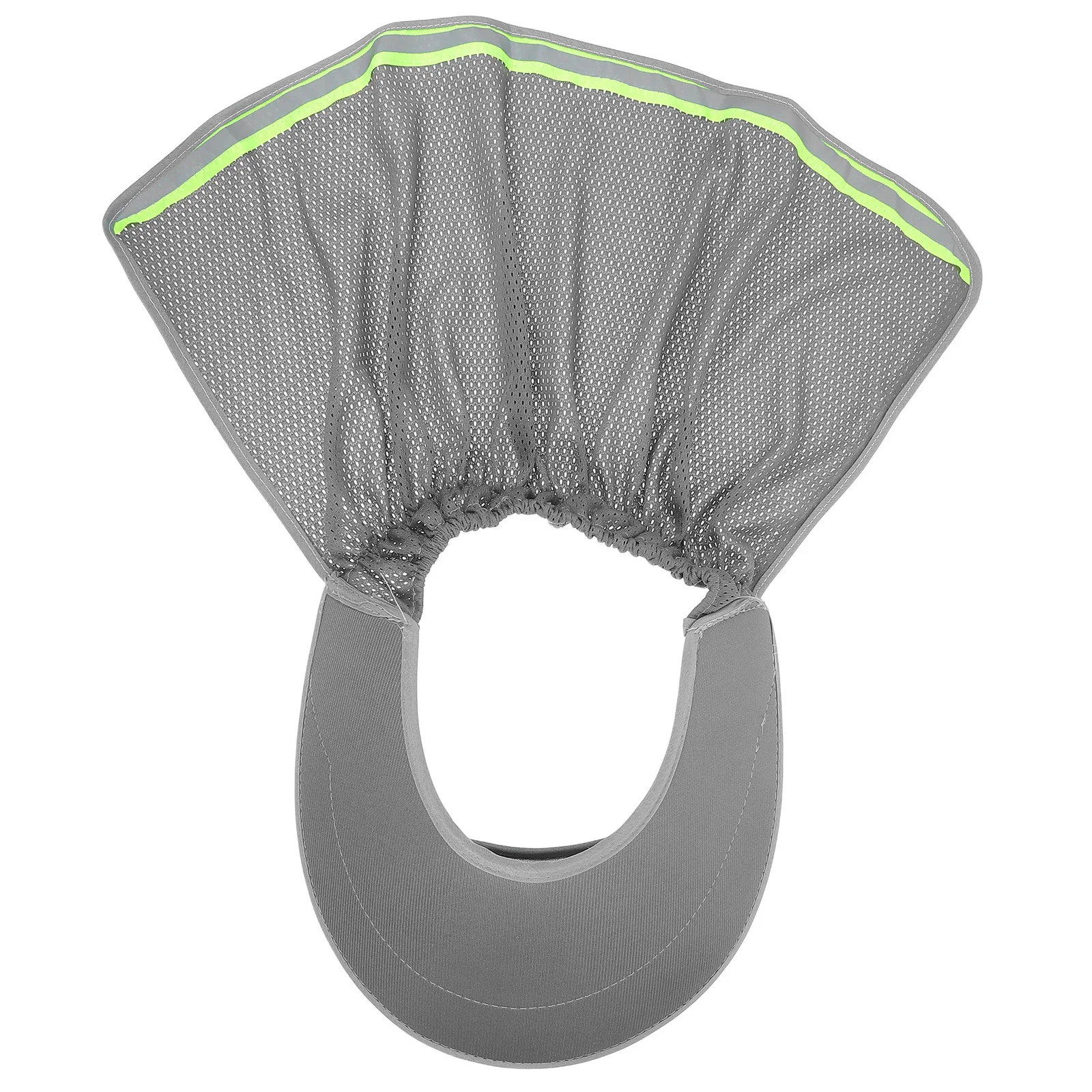 قبعة صلبة لظل الشمس بحافة واسعة وشريط عاكس للضوء وغطاء للرقبة للحماية من الأشعة فوق البنفسجية وإكسسوارات البناء للعاملين #2