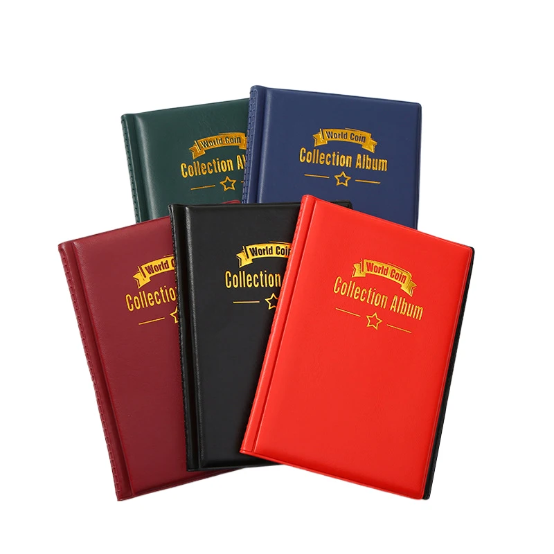 1pc 120 Gram Coins Artificial PU Leather For Collector Gifts Multi-kinetic Coin Collection PVC Film Collection Book