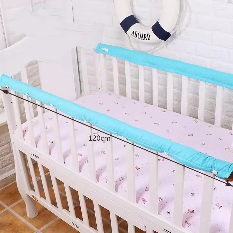 Long Strip Shape Newborn Bed Bumper Baby Cot Thicken Bumper Anti-collision Cotton Crib Bumper Bed Fence Wrapped Cotton Pad