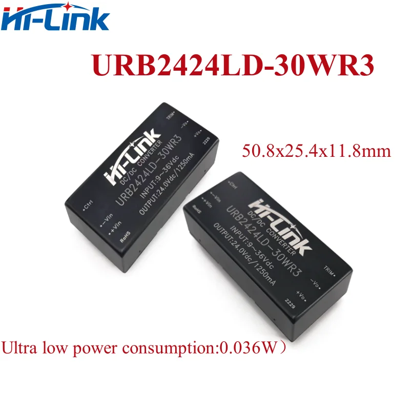 HiLink URB2415LD-30WR3 URB2405LD-30WR3 URB2424LD-30WR URB2412LD DCDC 30W Converter 24V to 3V 5V 12V 15V 24V Power Supply Module