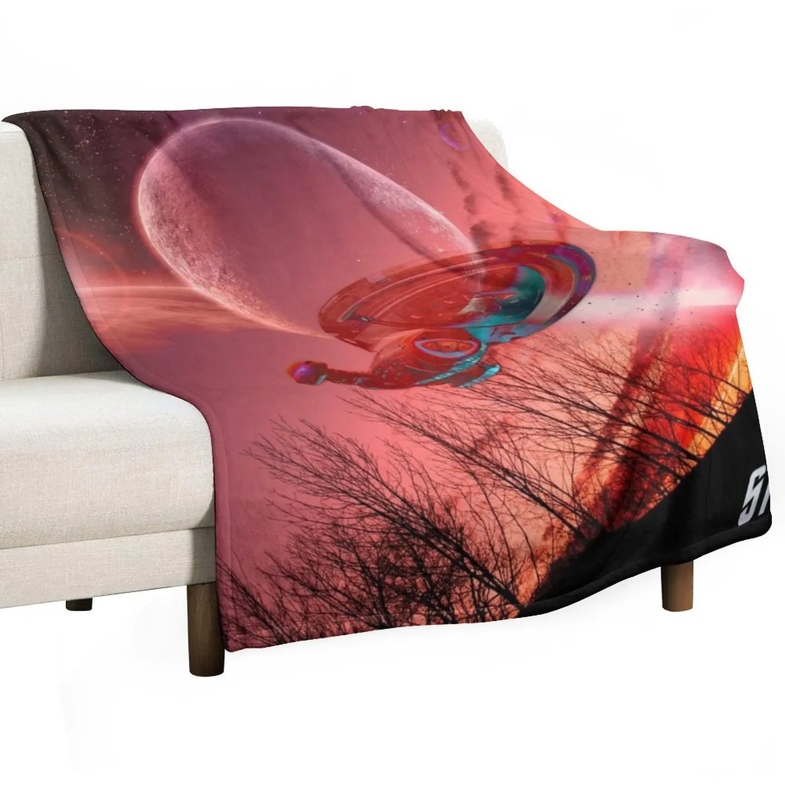 

Star Trek, Voyager spaceship Throw Blanket Portable Lightweight Blanket for Travel Camping