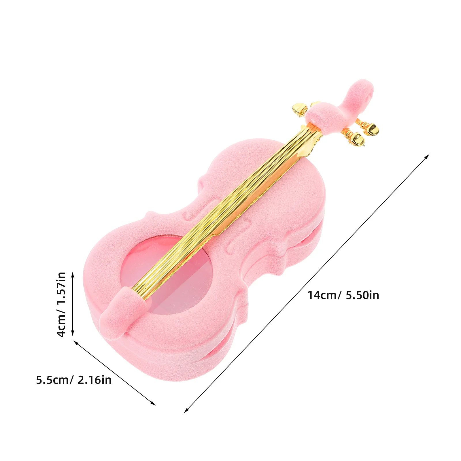 Нежная маленькая шкатулка для драгоценностей в форме скрипки, чехол-органайзер для драгоценных предметов, кольца, ожерелья, серьги, шкатулка для хранения драгоценностей