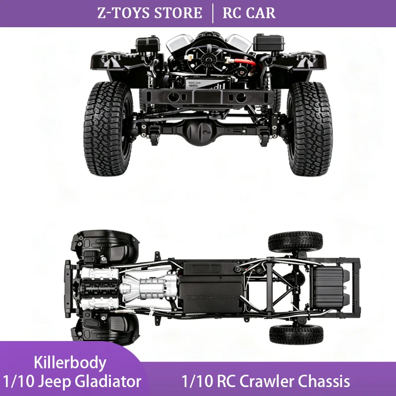 Killerbody 1/10 RC Crawler Aluminum Chassis Kit DIY Unassembled Off Road Truck Frame Upgrade Replacement Parts for 1:10 Scale RC